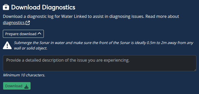Download diagnostic log